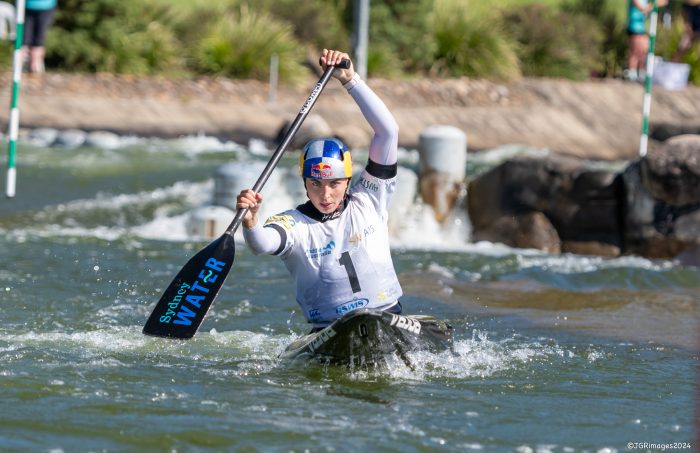 Jess Fox on way to winning C1 at 2024 Nationals