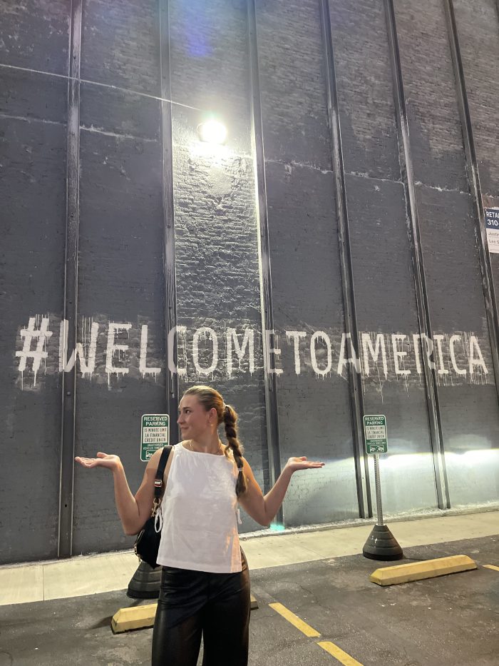 Tilly Kearns arrives America