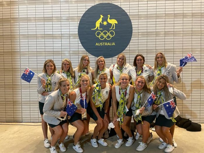Tilly Kearns and the women's water polo team at the 2020 Tokyo Olympic Games