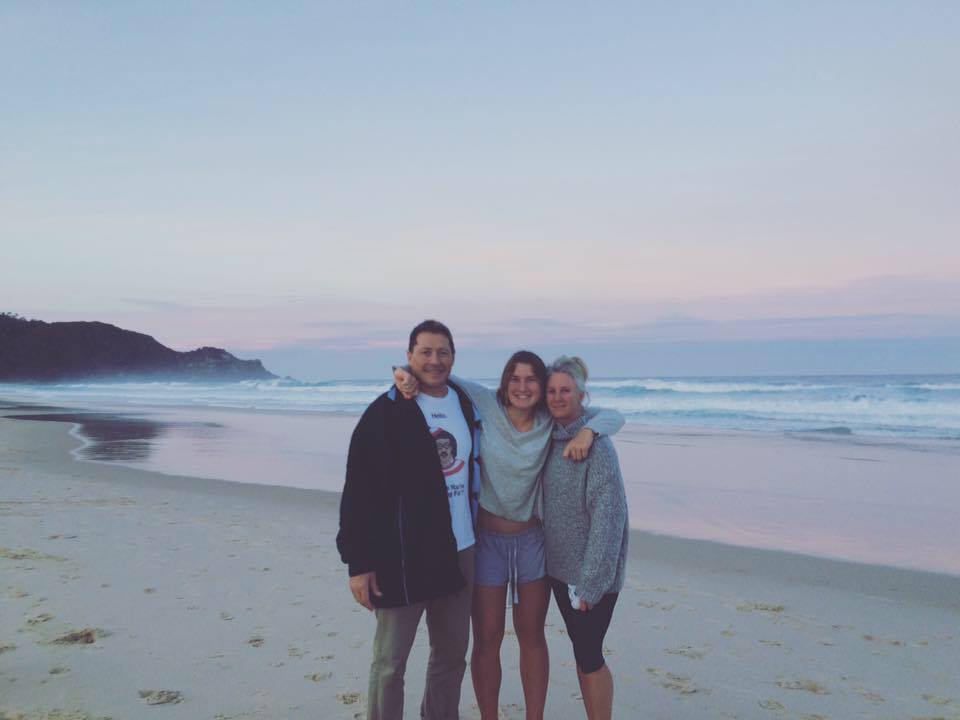 Tilly Kearns with parents