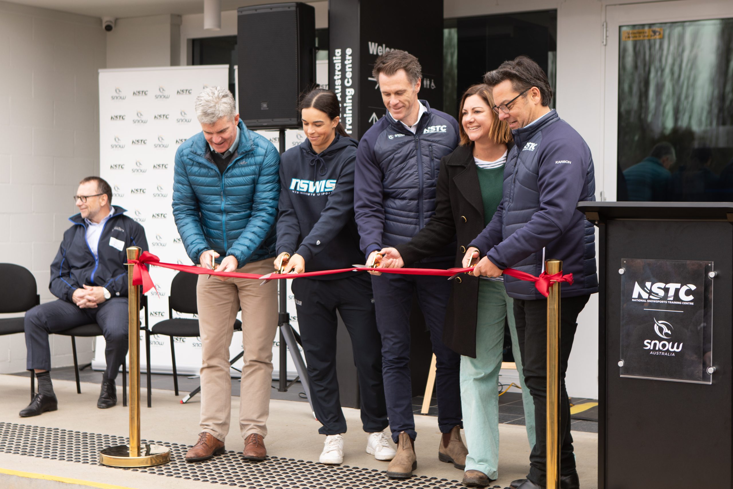 Premier Chris Minns and Olympic champion Jakara Anthony open the NSTC in Jindabyne.
