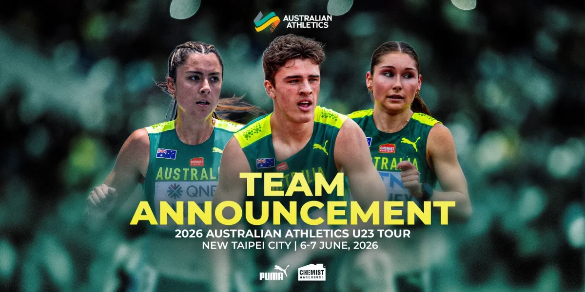 Thirty best selected for 2026 Australian Athletics U23 Tour