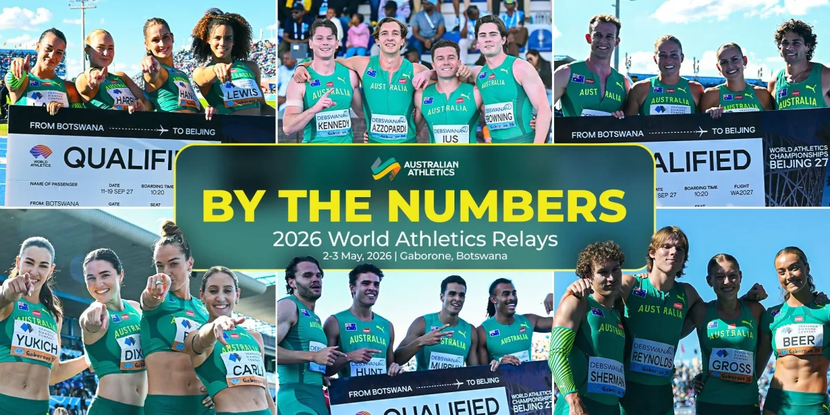 Australian World Athletics Relays Team By The Numbers, a recipe for success