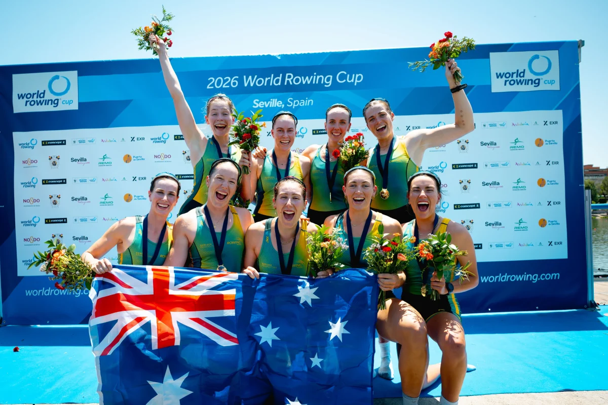 Australian Women’s Eight powers to gold