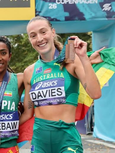 Davies delivers bronze on opening day of World Road Running Championships